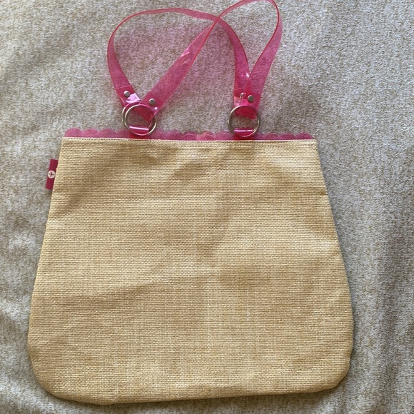 Multicolored sparkly RAFFIA shoulder bag. - Picture 3 of 5